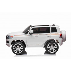 Elektrické autíčko Toyota Landcruiser 12V,  biele