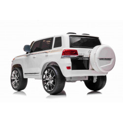 Elektrické autíčko Toyota Landcruiser 12V,  biele