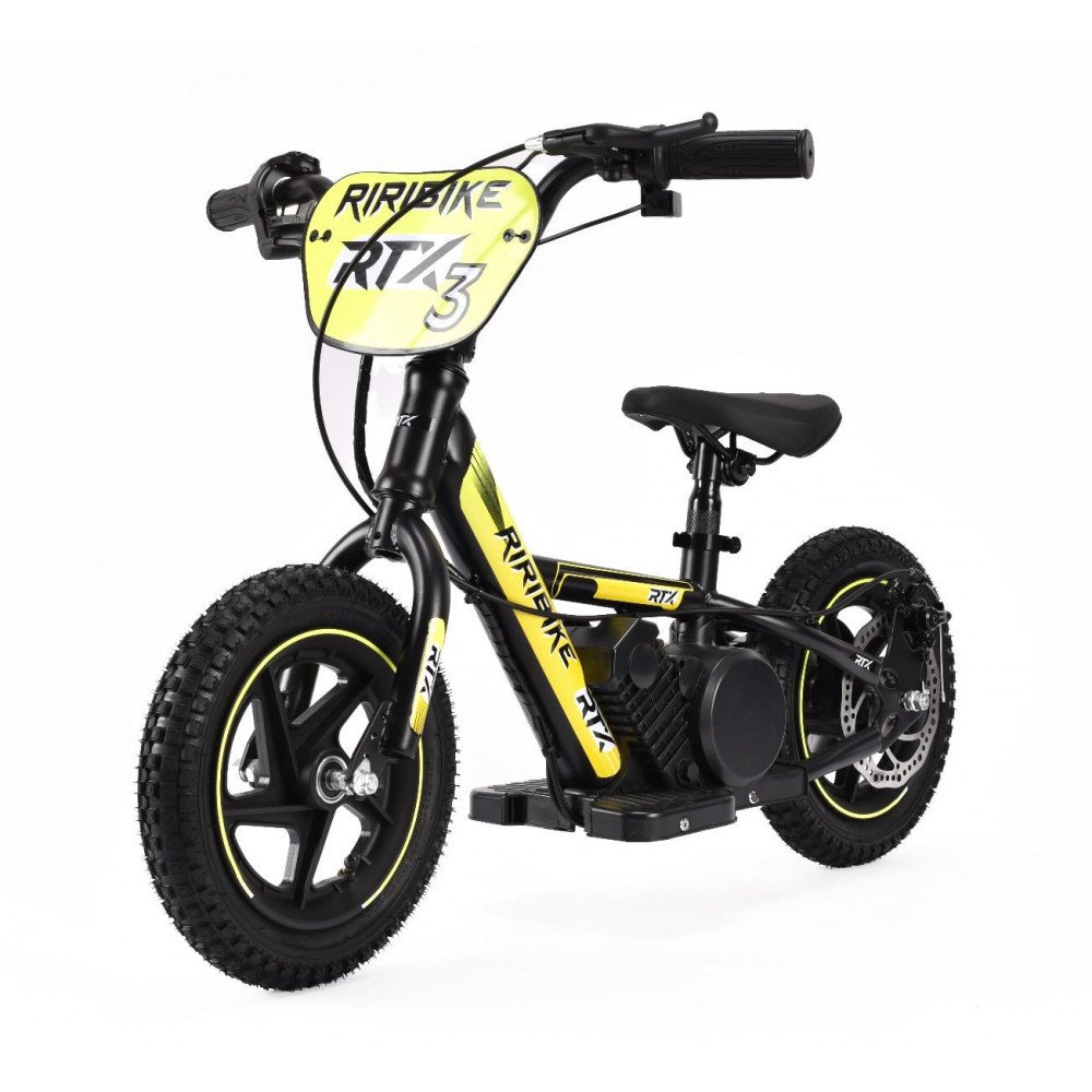 Detské elektrické odrážadlo RIRIBIKE RTX3 24V (12”),  žlté