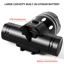 Výkonné přední světlo se zoomem 800 lm 5000 mAh