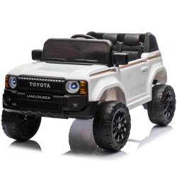 Elektrické autíčko Toyota Landcruiser 12V,  biele
