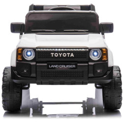 Elektrické autíčko Toyota Landcruiser 12V,  biele